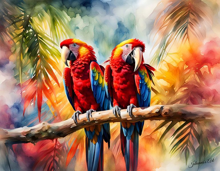 Die schönsten Vögel der Welt - Scharlach-Ara von Johannas Art Creations