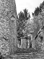 Detail einer romantischen historischen Stadt