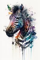 Zebra - Aquarell
