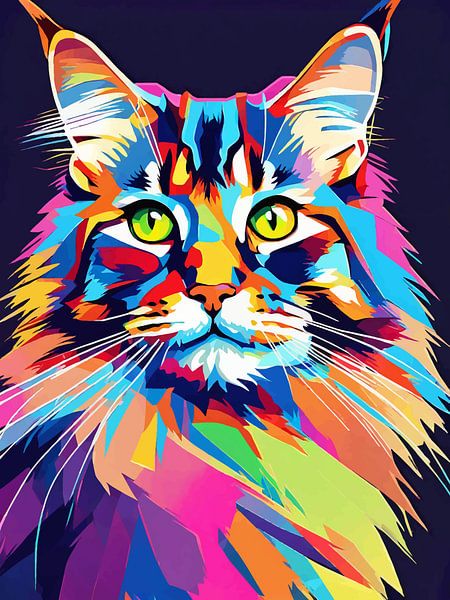 Maine Coon Pop Art 2 von MIROKKU