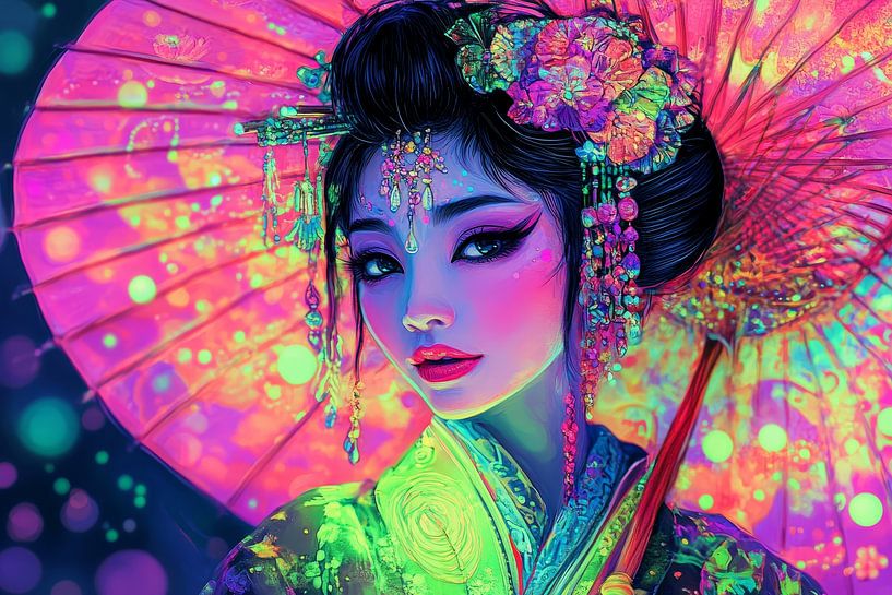 art moderne japonais néon par Egon Zitter