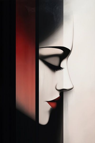 Abstraktes Gesicht von Imagine