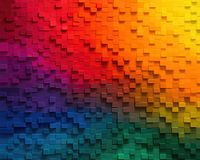 Regenbogen Kubistische Explosion abstrakte Wandkunst