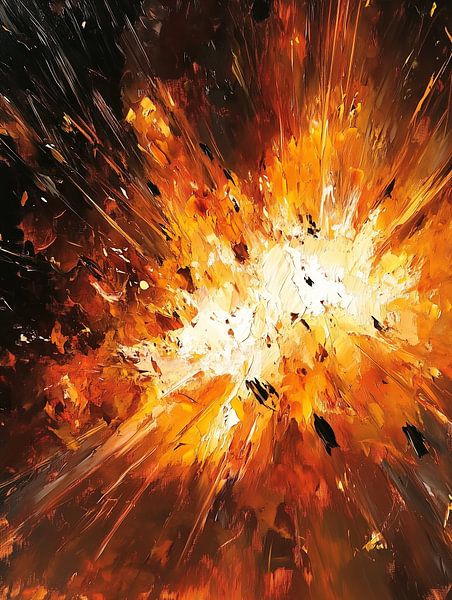 Fireball in intense yellow and orange tones by artefacti