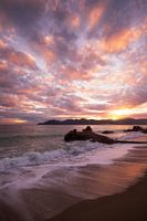 sunset on the bay of Cannes