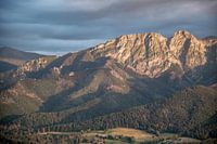 Last light in the mountains.