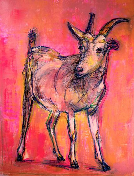 Goat by Paintings Liesbeth Serlie