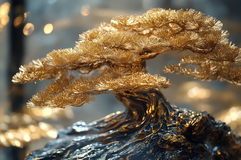 art japonais bonsaï doré par Egon Zitter