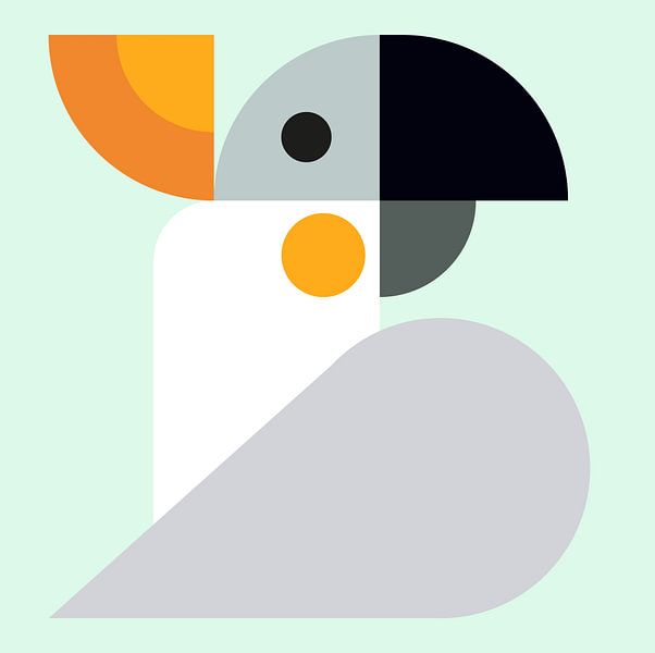 Grafik Vögel - Kakadu von Tim de Leeuw