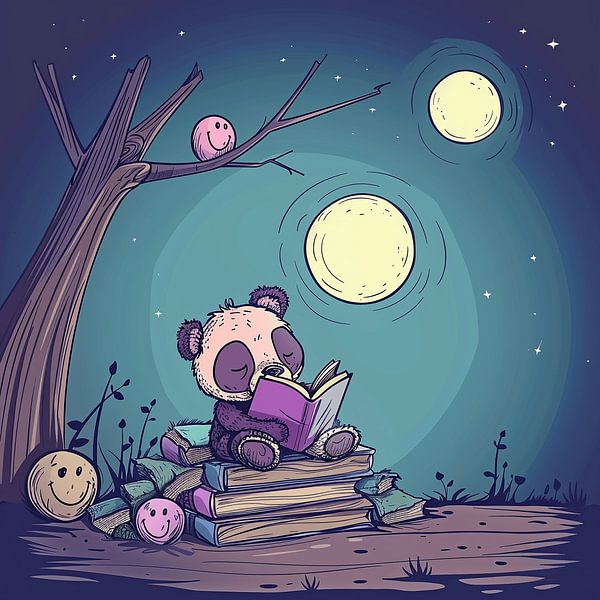 Bookworm Panda by Karina Brouwer