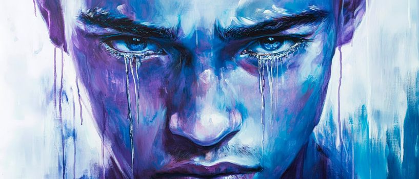 Emotionale Intensität in Blau-Tönen von Poster Art Shop