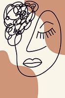 abstraktes minimalistisches Gesicht