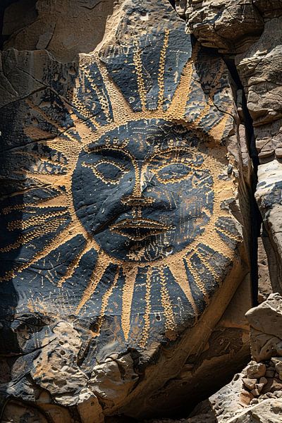 Plaque solaire abstraite avec symboles par Art & Soul Creations