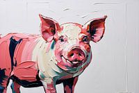 Bunte Schweinemalerei im abstrakten Stil