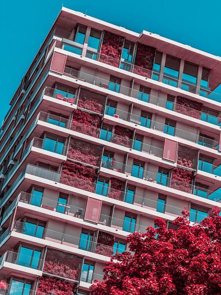 L'architecture rencontre la couleur - Erfurt moderne par Mixed media vector arts