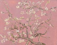 Mandelblüte (pink), Collage nach Vincent van Gogh 