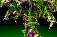 Tornado grün purpur Abstrakt