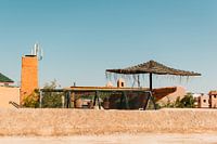 Marrokko marrokko marrakech dachterrasse ansicht sommer