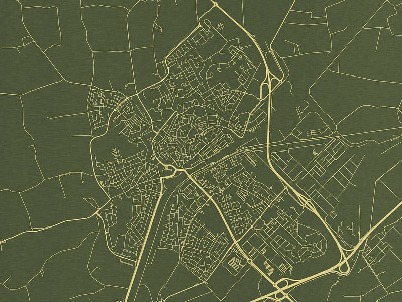 Karte von Middelburg in Grünes Gold von De Kaartenwinkel