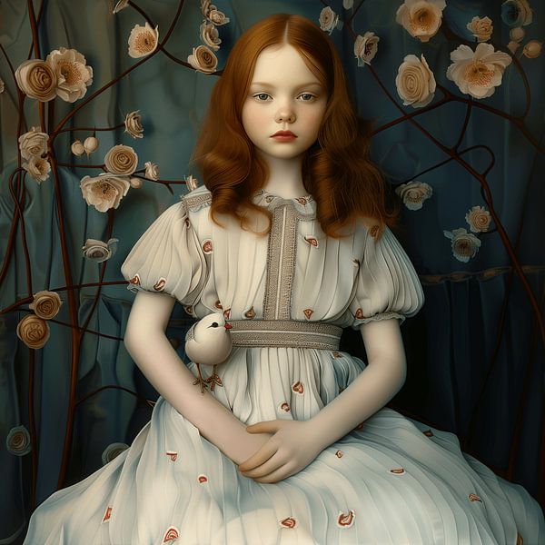 Redheaded girl in dreamland by Ton Kuijpers