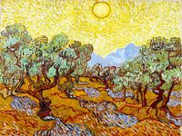 Olivenbäume mit gelber Sonne - Vincent van Gogh - 1889