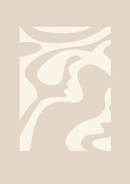 Grafik Just simple - Beige 2.0 - Wandgalerie - Japandi - Abstrakt von Digital Art Lover