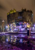Colourful Depot in the evening