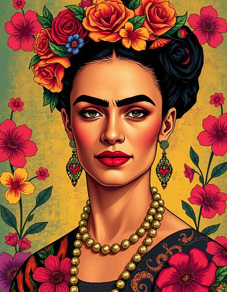 Frida Classical Portrait 6 by MIROKKU