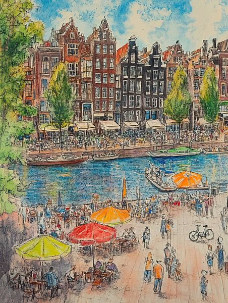 Bild von Amsterdam von Abstraktes Gemälde