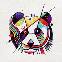 Abstrakte Gesichter Panda