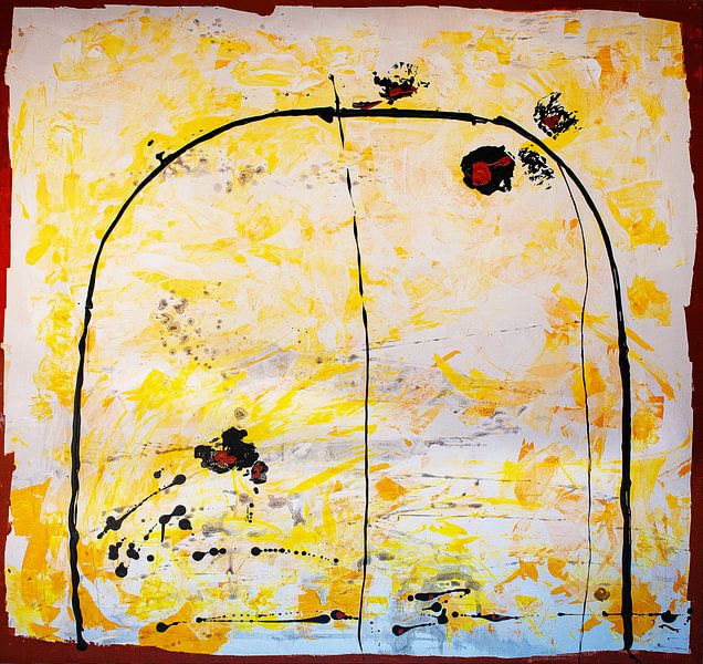 Black bow on yellow by Klaus Heidecker