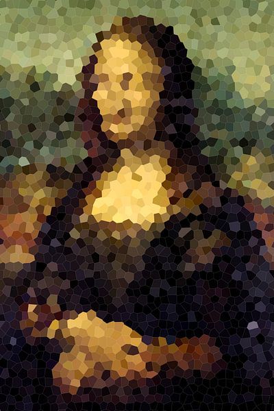 Mona Lisa Abstrakt Pixel Digital Kunst von Art By Dominic