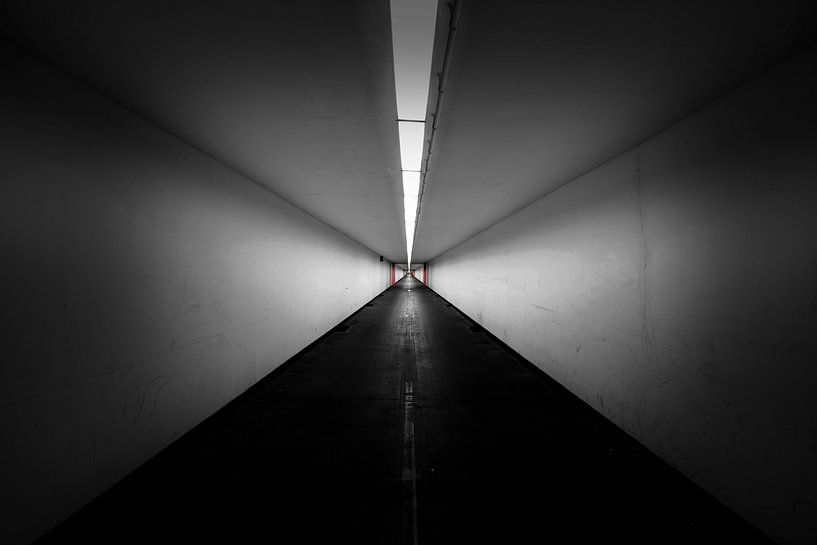 Pedestrian tunnel in Antwerp by Marcel Derweduwen