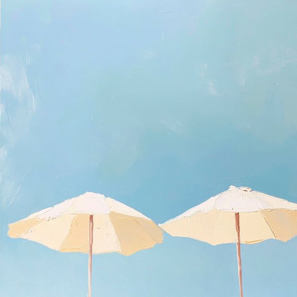 Sommerliche Schatten unter Sonnenschirmen von Poster Art Shop