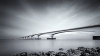 Zeelandbrücke / Schwarz und weiß