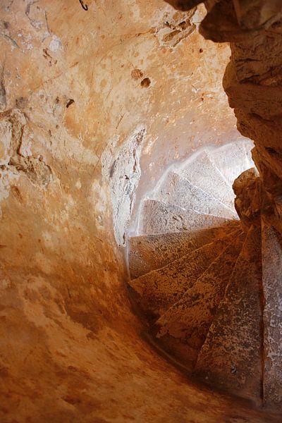 Stone spiral staircase by Erika Zollner