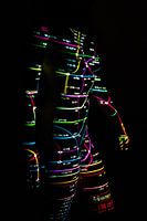 Line play: the subway of Shanghai projected