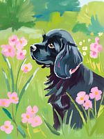 Schwarzer Wirbelwind in Blüte