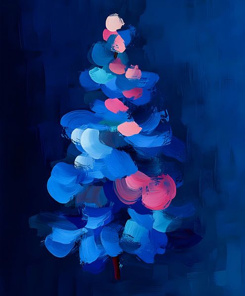 Weihnachtsbaum blau leuchten von But First Framing