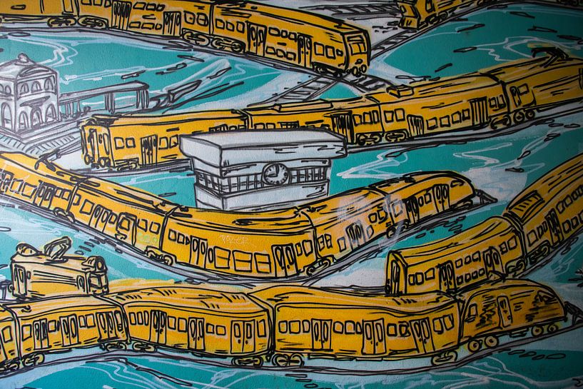 Graffiti von Zügen von Antwan Janssen