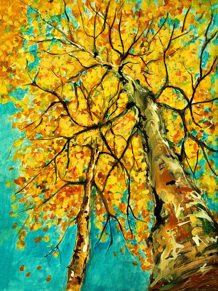 Birken im Herbst. von Ineke de Rijk