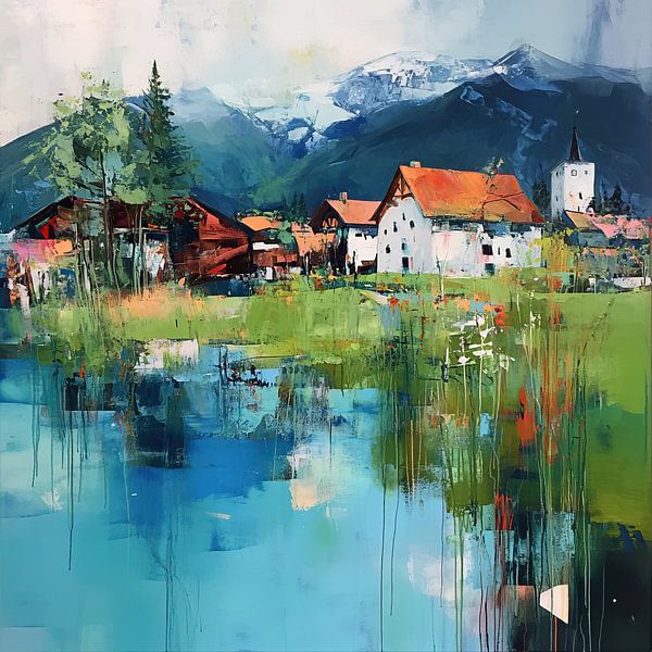 Liechtensteiner Kunst von Abstraktes Gemälde