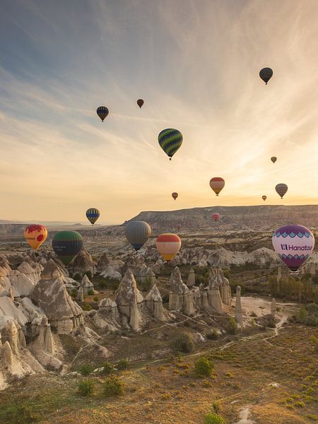 Hot-air balloons over Cappadocia by Meindert Marinus