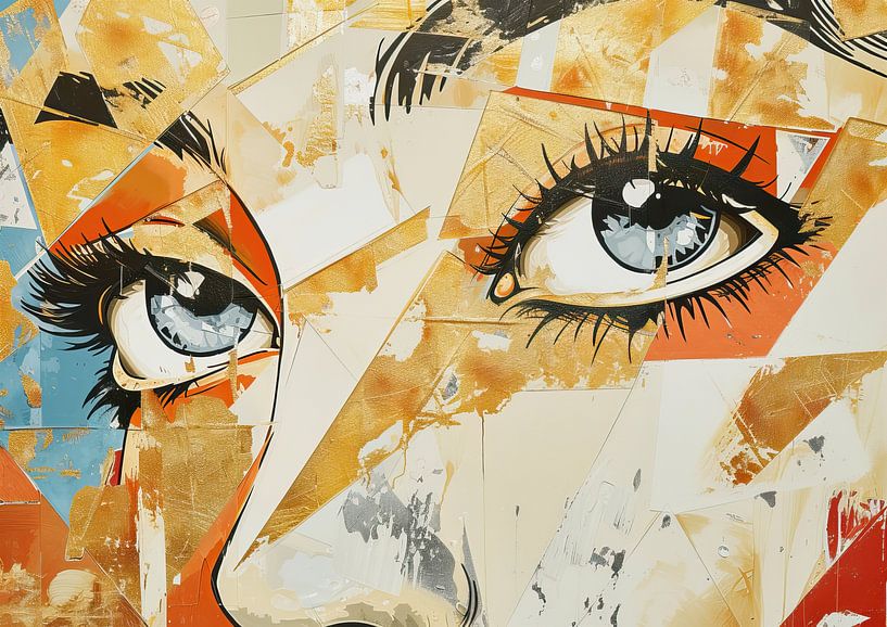 Malerei Abstraktes Porträt von Kunst Laune