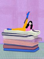 Heben Sie Ihr Bein hoch zum Kopf