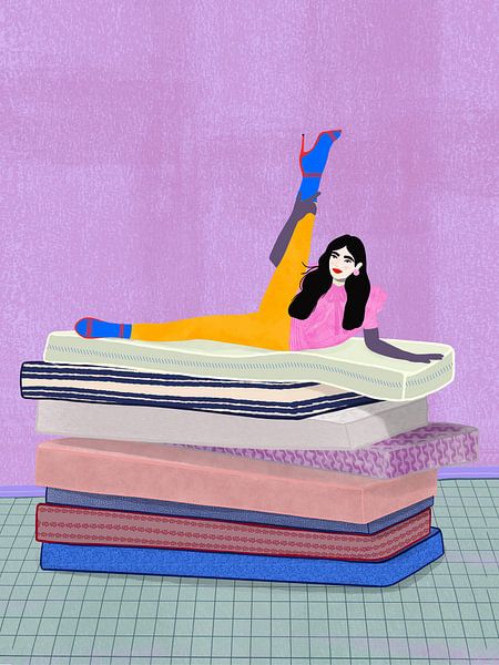 Heben Sie Ihr Bein hoch zum Kopf von Jota de jai