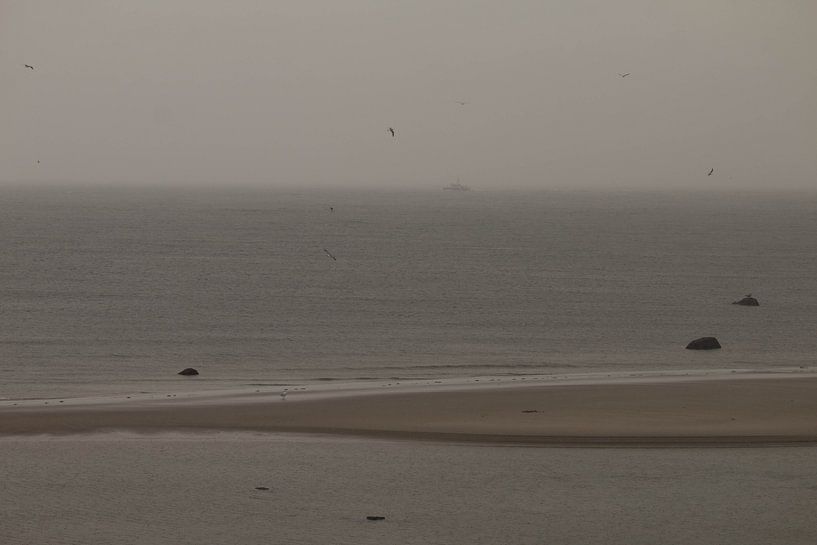 Rain over the sea by Bengt Schrum
