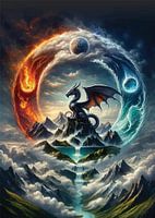 Le dragon Yin Yang dans le Montain