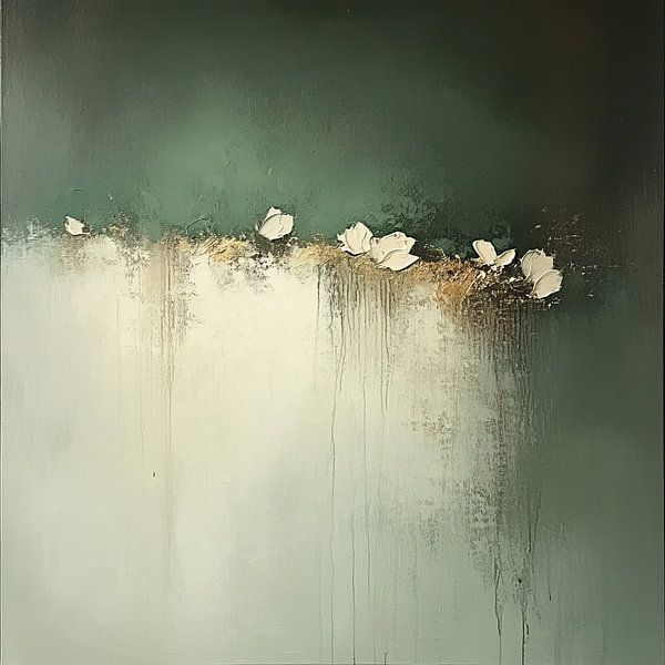 Abstrait - Pétales blancs - Automne par Zen et Plus