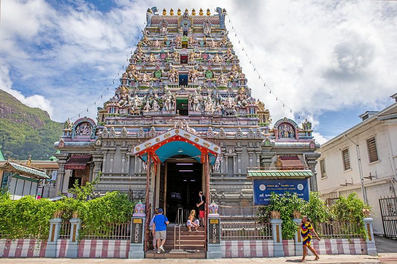Hindu-Tempel in Victoria, der Hauptstadt der Seychellen von t.ART